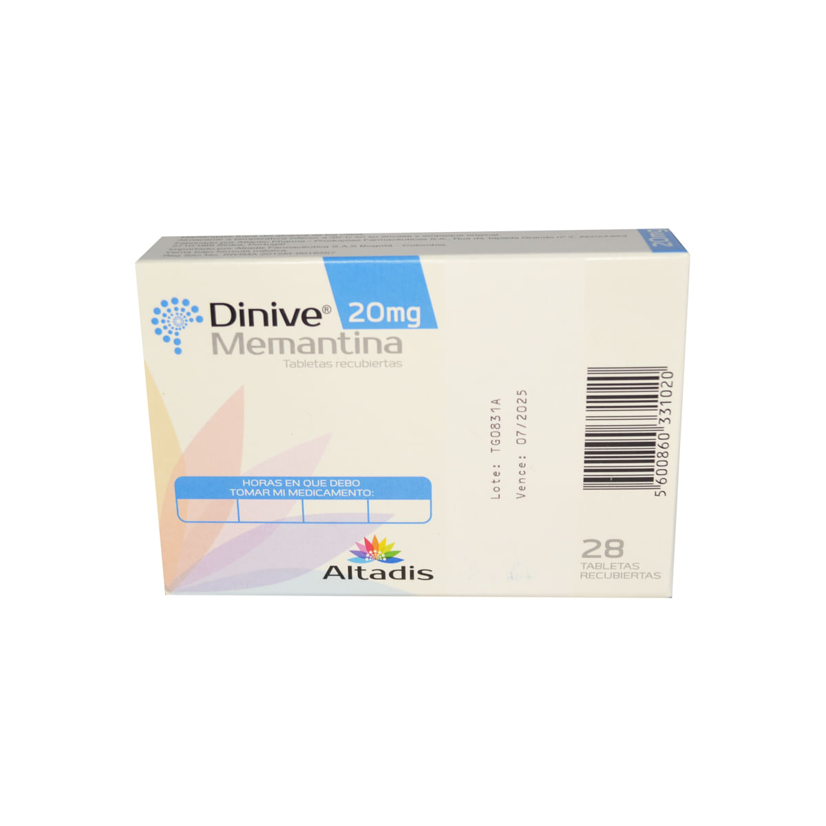 Dinive 20 Mg Tableta Recubierta